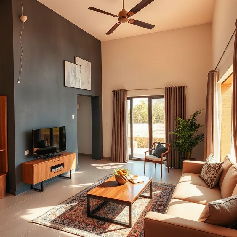 Interior of a modern two-bedroom rental in Garissa